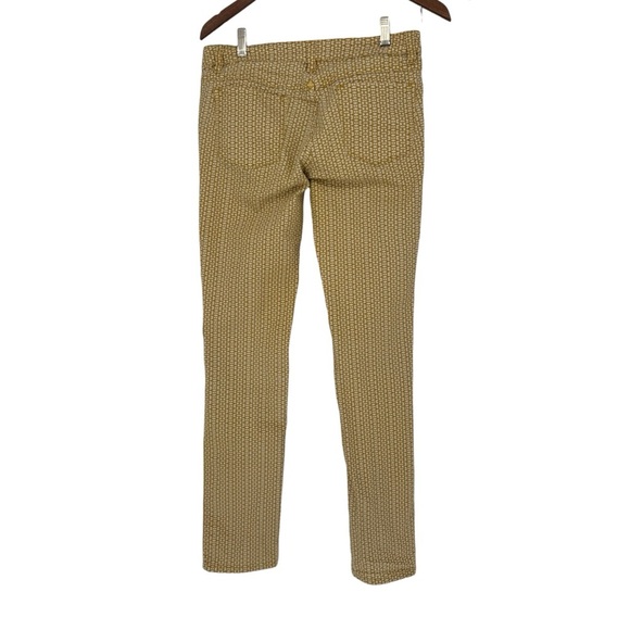 Prana Kara Marigold Mixer Mustard Cream Patterned Pants Size 6 28 Straight Leg - Picture 4 of 11